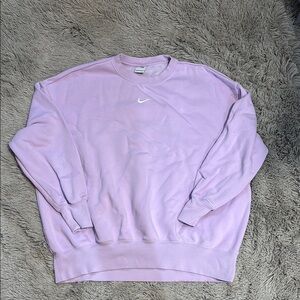 Nike Purple Sweatshirt OverSized Fit Cotton Blend